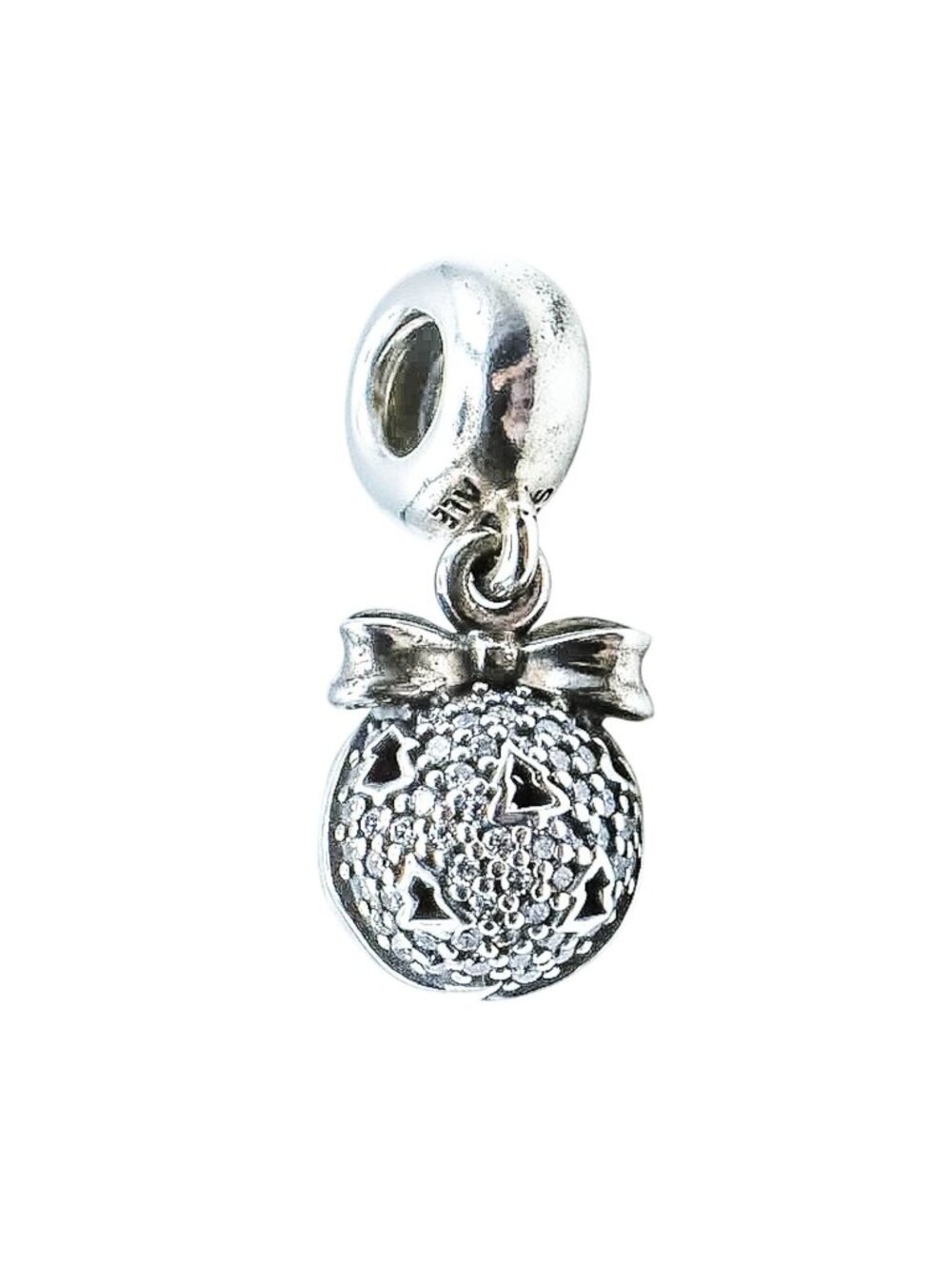 Pandora Rare Retired 2014 Black Friday Christmas Wish Sterling Silver CZ Dangle